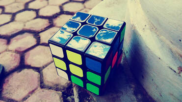 Photograph of a Rubik's cube