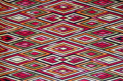 Photograph of a brightly-coloured pattern